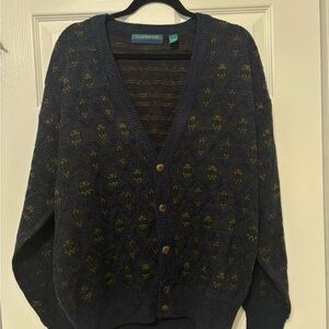 Vintage Claybrooke Wool Blend Cardigan Sweater